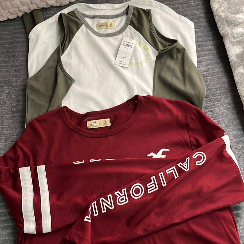 2 long sleeve hollister shirts!